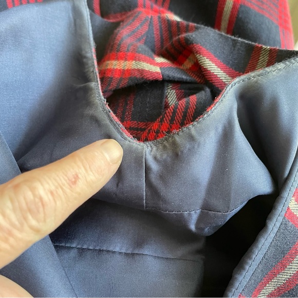 Fall/Winter - Fine Garments by Bell Navy/Red Plaid Bow Ruffles Dress Sz 2 - Picture 11 of 11